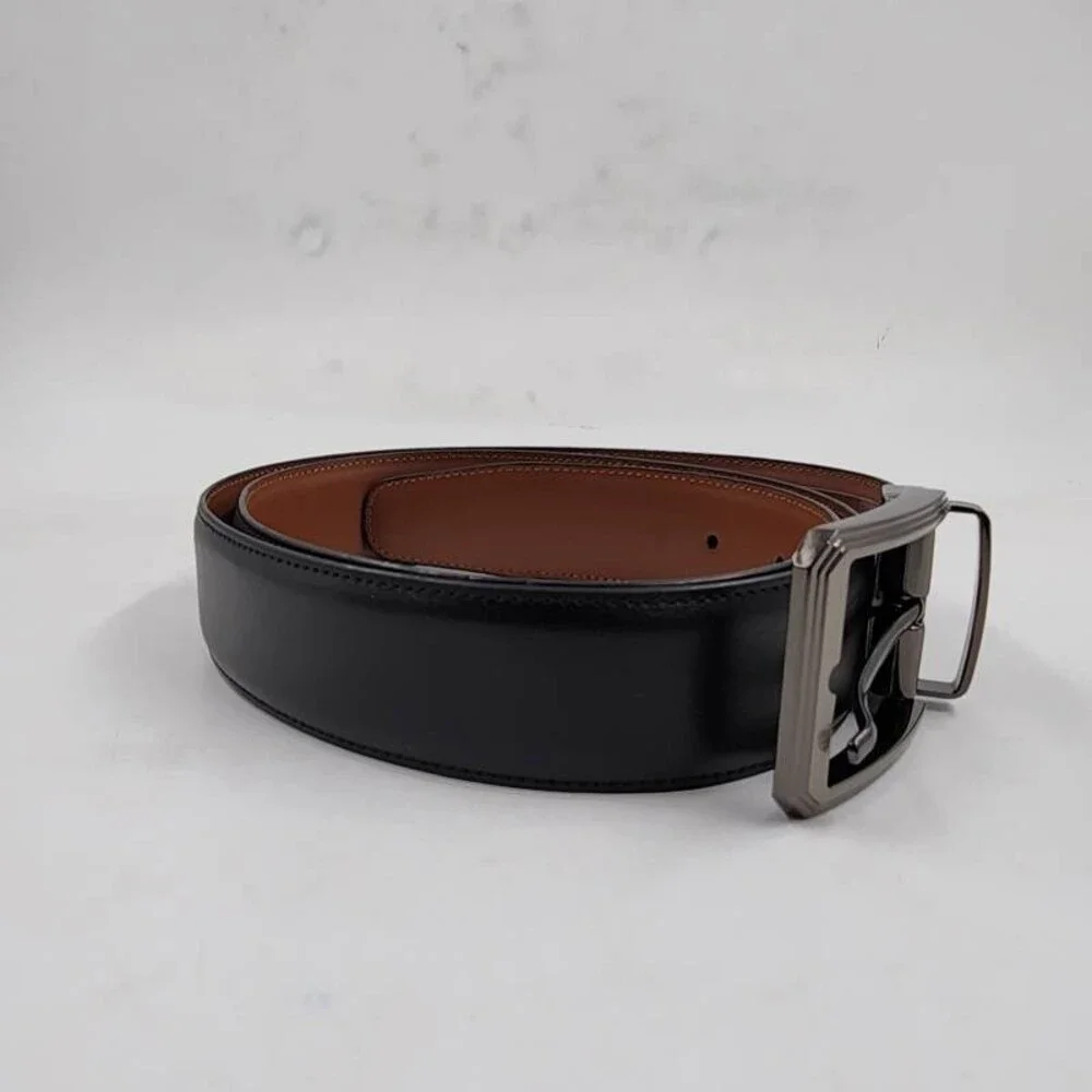 Perry Ellis Portfolio Love Triangle Reversible Belt Men's M 34/36 Black